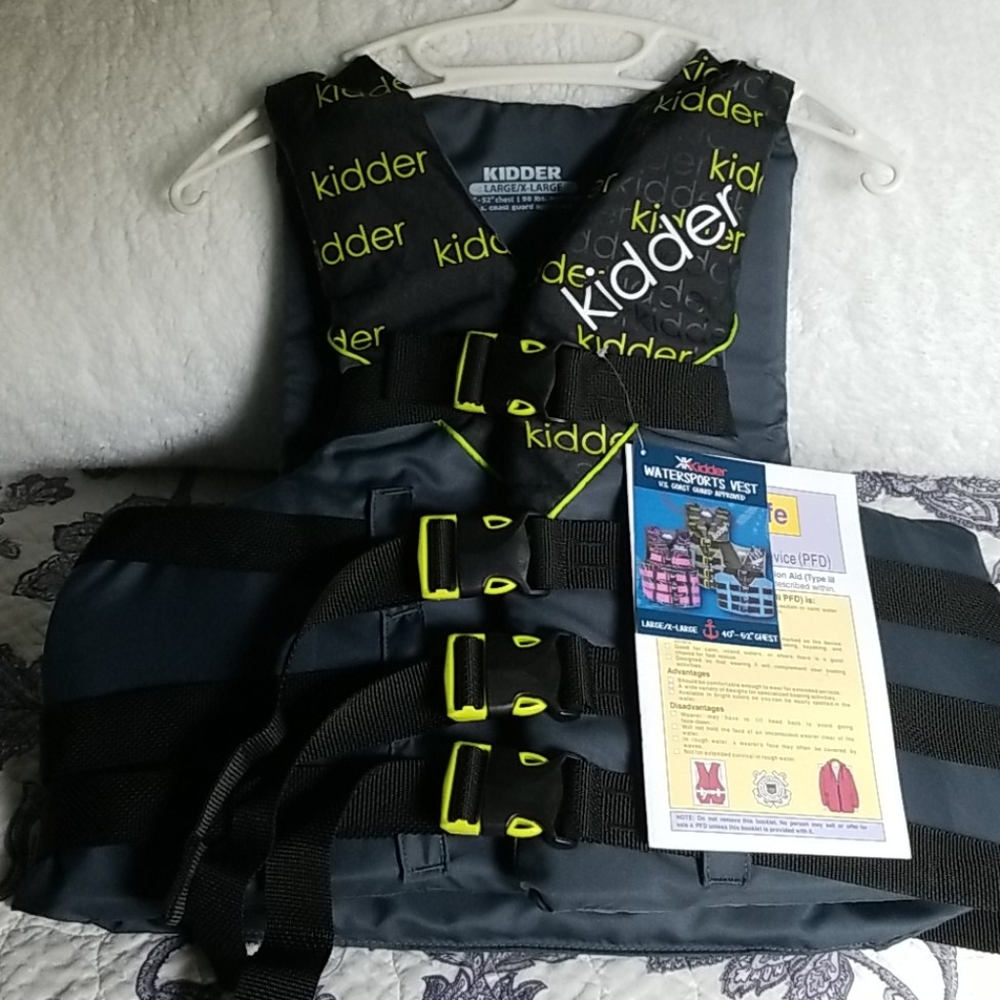 2 Kidder Adult Unisex Large-Extra Large Water Sports Vest